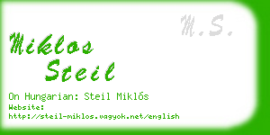 miklos steil business card